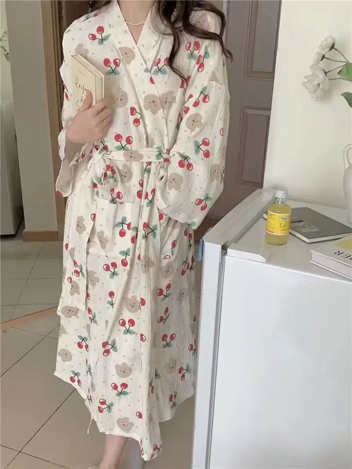 Nová dámska kimono róba s dlhým rukávom
