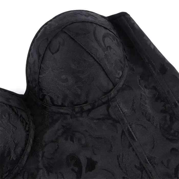 Ročník Jacquard korzet gotický štýl Bustier Overbust nastaviteľné pre ženy špeciálne príležitosti zoštíhlenie plášť sochárstvo veľkosť integrované fazule