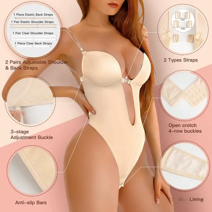 Sexy body s nahé späť pás nastaviteľné vysoko kvalitné Nylon pre ženy špeciálne príležitosti