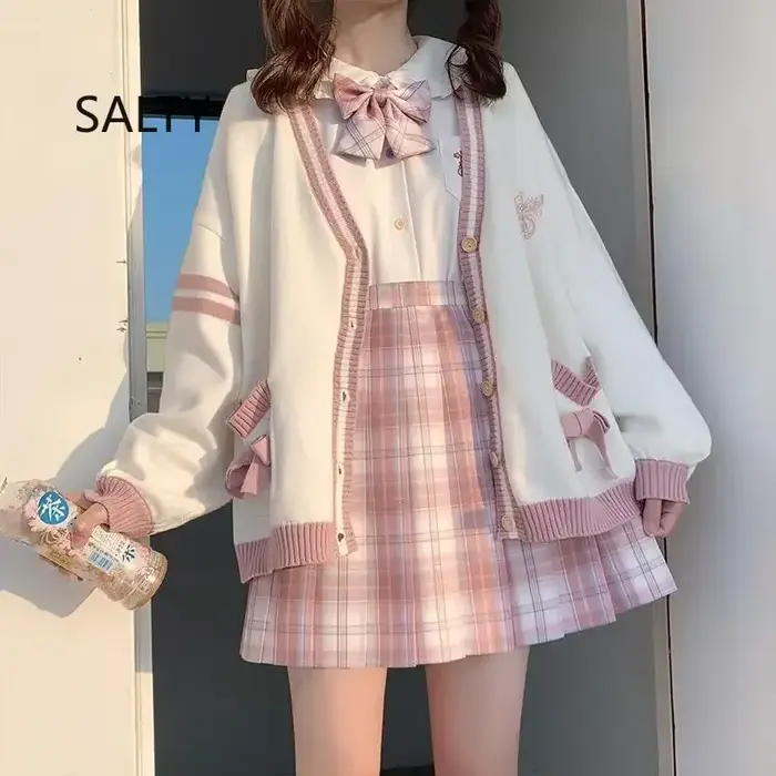 Japonský vyšívaný oversized cardigan pre ženy
