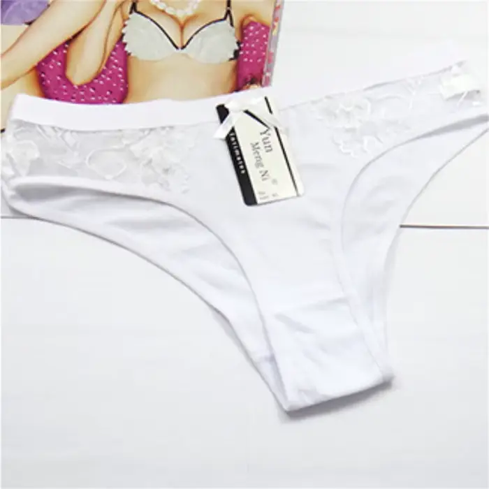 3 ks čipky bavlnené nohavičky pre ženy bezšvíkové zakrivené spodná bielizeň brazílsky sexy stredný pás bikini nohavičky žena priedušné spodná bielizeň