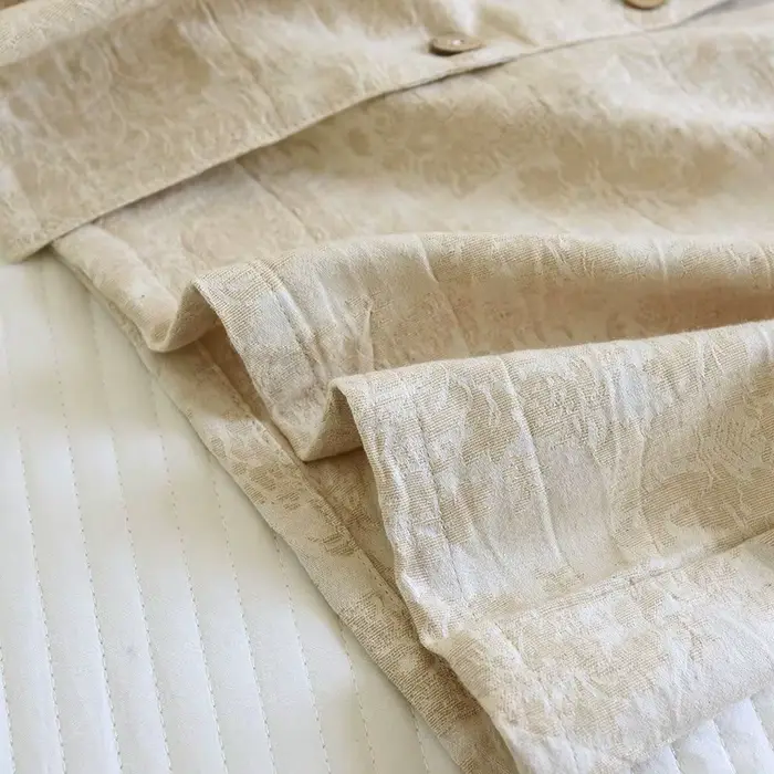 Romantické bavlnené a ľanové pyžamo pre páry, minimalistický komfort, ideálne na jeseň a potlač