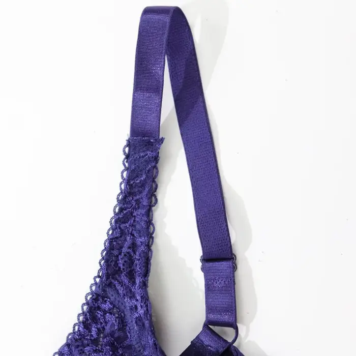 Soutien-gorge en dentelle florale Beauwear pour femmes, sans doublure, coupe CDE, bretelles ajustables, confort et élégance pour toutes les occasions