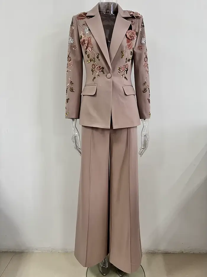O'ZACKET večerná sada s perlami a kvetinovými motívmi pre ženy, high-end, elegantné a sofistikované, ideálne pre oficiálne večery