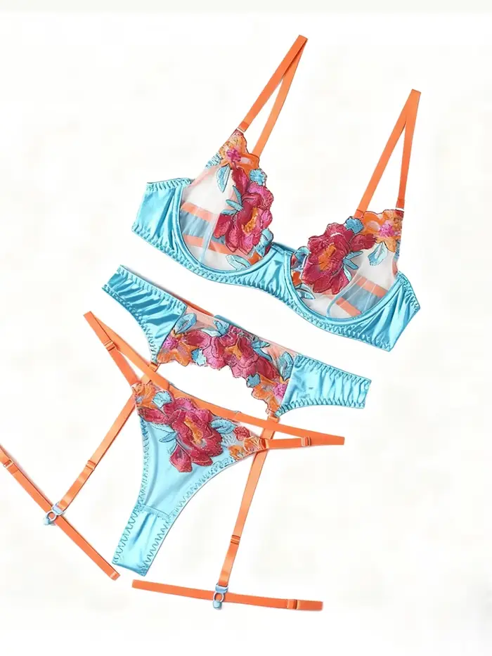 Les soutiens-gorge brodés pour femmes sont en ensembles de soutien-gorge à armatures