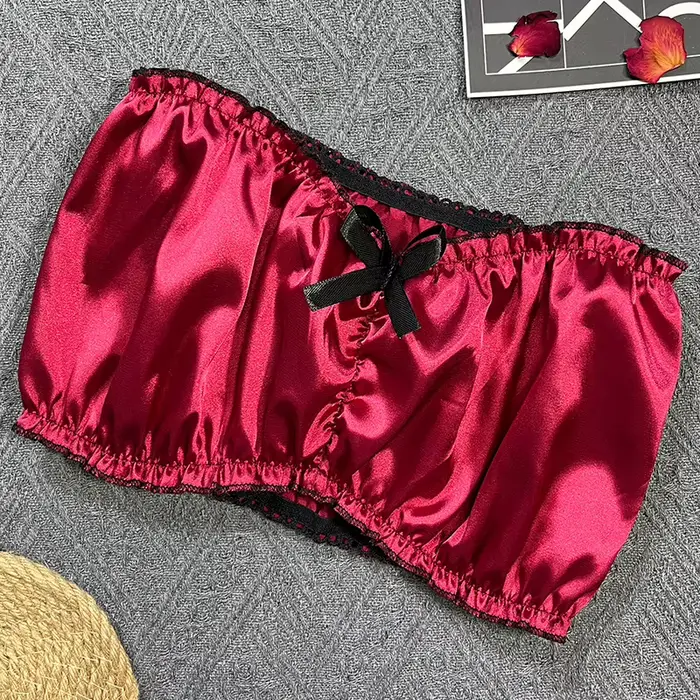 Sexy spodná bielizeň set v čiernej čipky rúrkové bez ramienok a šortky pre ženy špeciálne príležitosti letné romantické