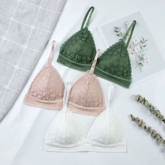 Dámske kvetinové čipky push-up podprsenky, mäkké polstrované podprsenky, sexy a trendy spodná bielizeň pre malé prsia