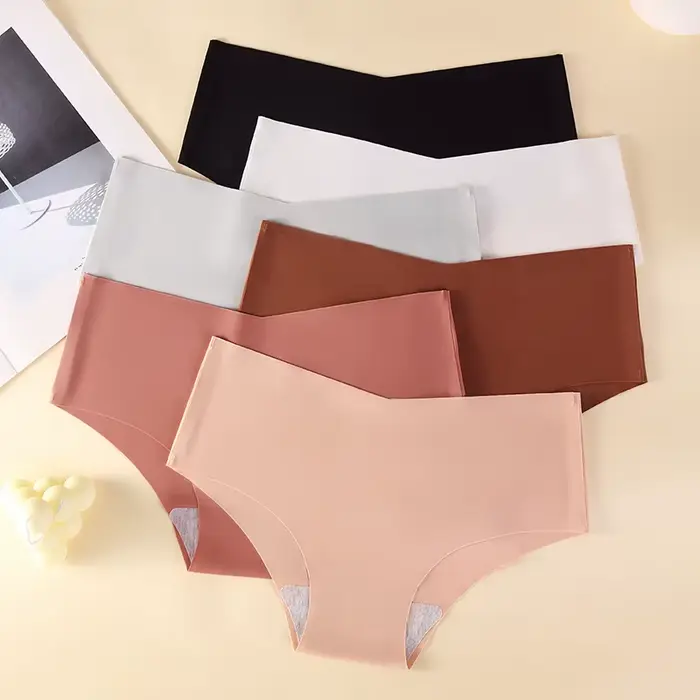 Non-značkovacie nohavičky pre ženy, veľká veľkosť, jóga šport, sexy, v tvare V, 6 farieb, jednofarebné, ľadové hodváb, priedušné