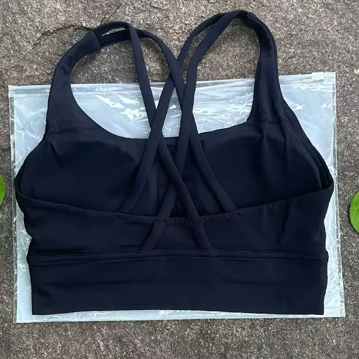 Soutien-gorge dos croisé pour femmes, couleur unie, sous-vêtements de Fitness, doux, Sport, haut de 