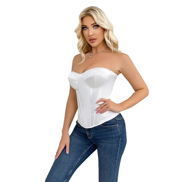 Polyester a elastan korzet pre ženy, elegantné a štruktúrované gotické bustier pre každý deň, streetwear a špeciálne príležitosti