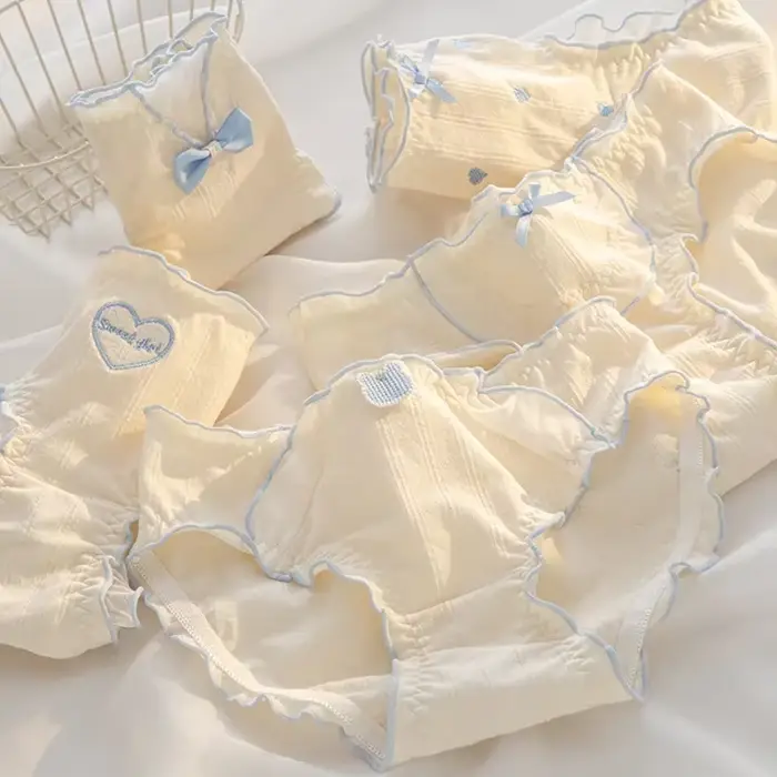 5 kusov bavlnené nohavičky pre ženy strednej veľkosti mäkké antibakteriálne nohavičky čistý rozkrok spodná bielizeň priedušné ženy typu baby bavlna pa
