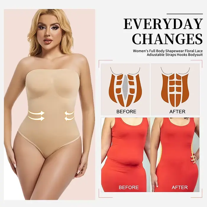Sexy bez ramienok polyamid trikot pre ženy, body shaper miss moly, pevné pohodlie a perfektné fit, aby vaša postava, ideálny pre večierky, romantické schôdzky a profesionálne prezentácie
