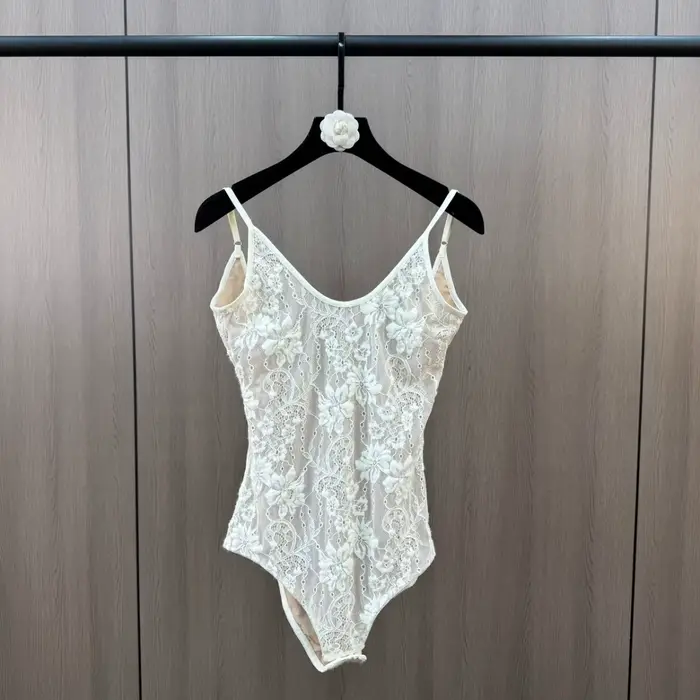 Hottie Style Sexy dentelle body Vintage Sexy voir à travers dos nu Spaghetti sangle combinaison femm