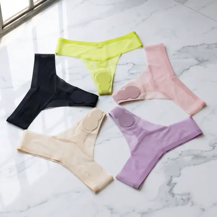 Culotte string transparente en coton fin pour femme, sous-vêtement de yoga et fitness, culotte d'été taille basse pour sportifs
