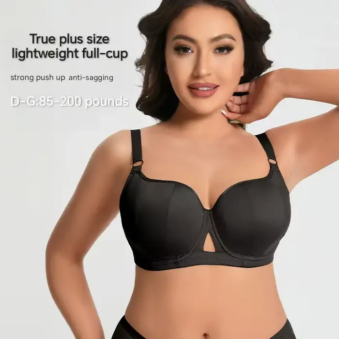 Elastanová a polyamidová podprsenka pre ženy veľkých veľkostí s minimálnym efektom, nastaviteľné popruhy, plná šálka, proti ochabnutiu, pohodlie a elegancia pre všetky príležitosti