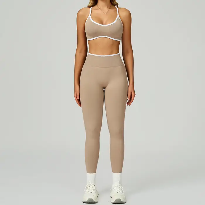 Ensemble de sport sans couture pour femmes, vêtements de Fitness, blocage de couleur, ensembles de Y
