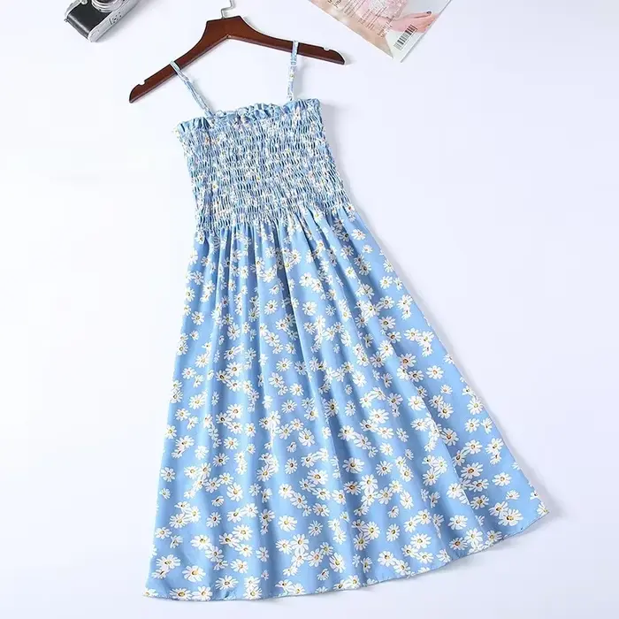Letné hodvábne šifónové camisole šaty bez rukávov