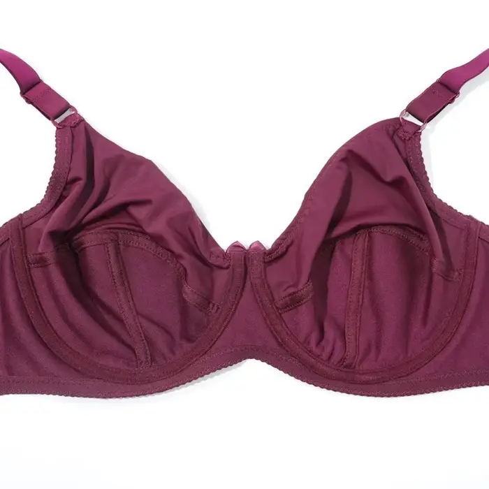 Beauwear-Soutien-gorge uni de grande taille avec fil pour femme, bralette non rembourrée pour gros seins, bonnet C D E F