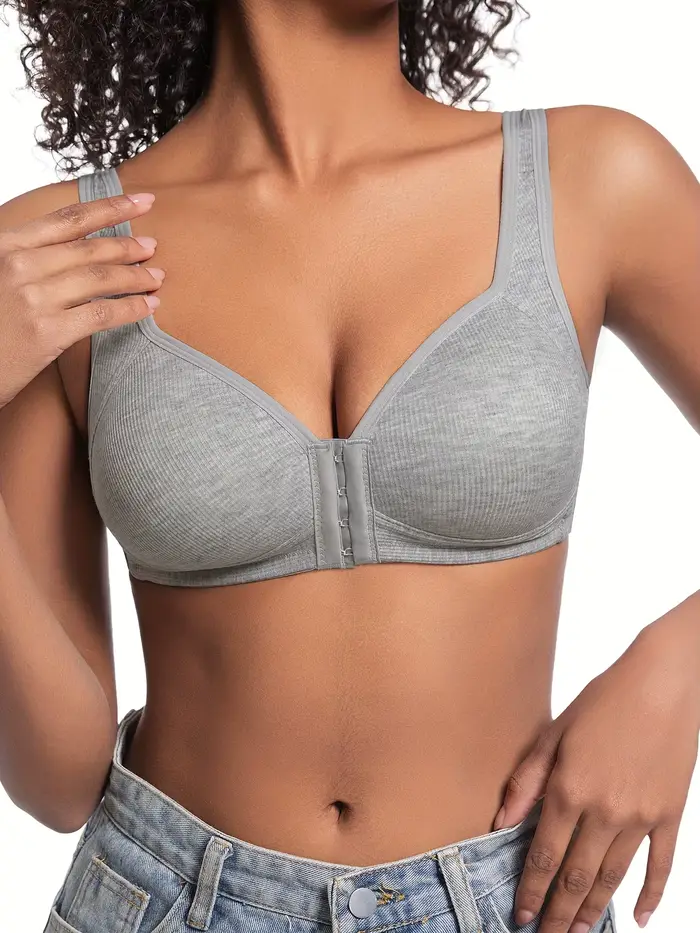 Dámske bezdrôtové podprsenka predné uzavretie pohár plný polyester nylon pohodlie elegancia každodenné príležitosti