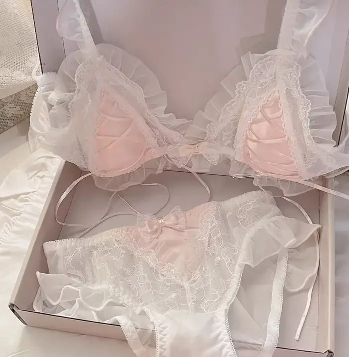 Spodná bielizeň z bavlny s čipkou pre ženy štýl Lolita špeciálne príležitosti