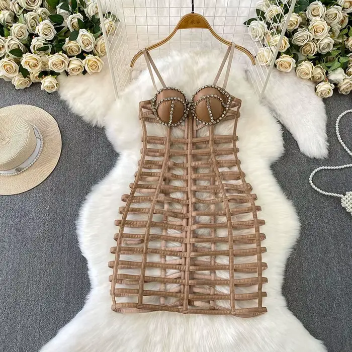 Erotické šaty spodná bielizeň pre ženy, inšpirované štýlom, štíhle, sexualita, neslušné, otvorené, diamanty, mini sexy šaty
