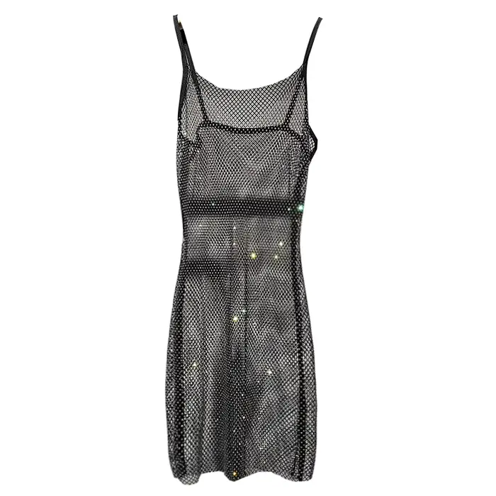 Bunduextrêmes-Robe Mi-Longue Sexy et Slim pour Femme, Diamant Brcorporelle, Clip, Sac de Tempérament
