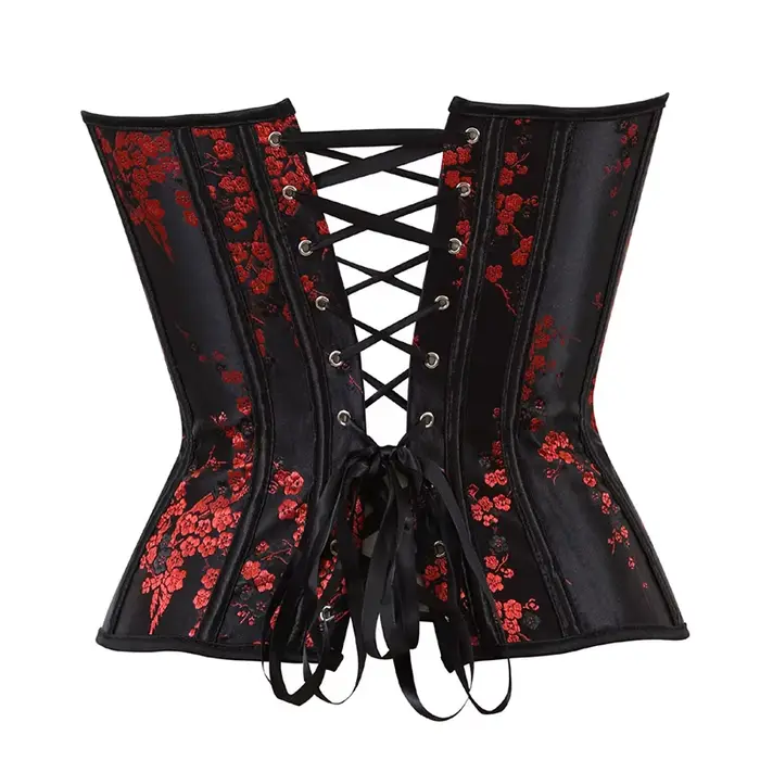 Dámsky korzet s kvetinovým žakárom, sťahujúci pás, sexy bustier, trendy