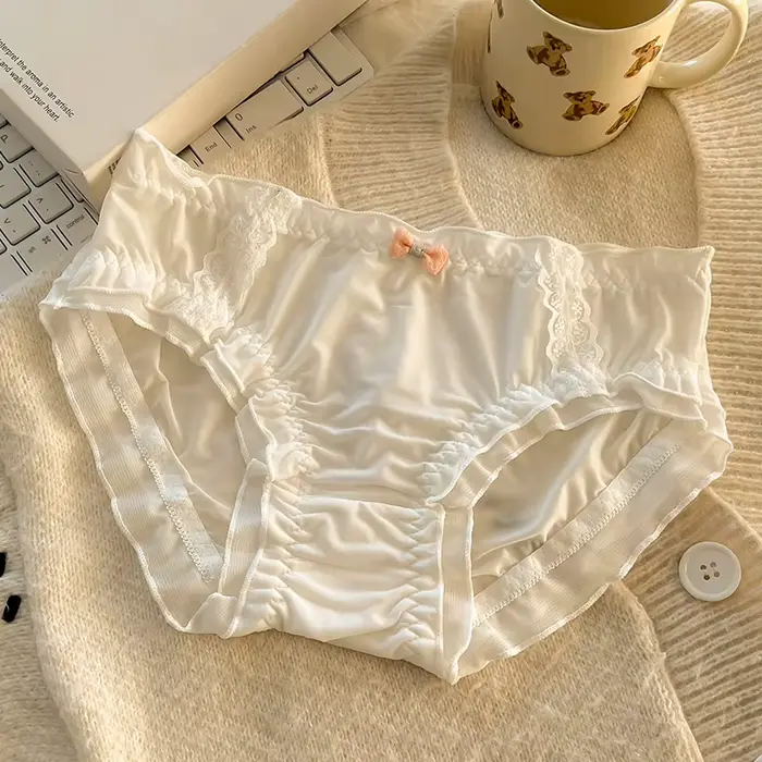 Luolita InDispensLingerie-Culotte Sexy en Dentelle pour Femme, Sous-vêtement Respirant, Rose, Transp