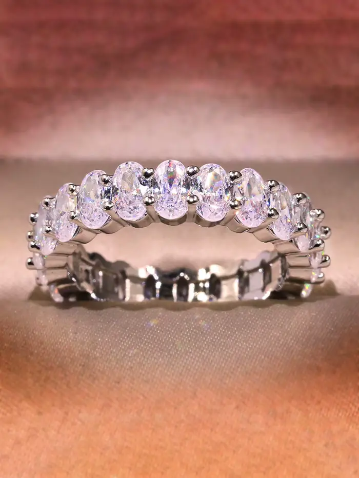 Bague ovale en argent Sterling 925 pour femmes, Zircon Original, à la mode, cadeau de fiançailles, d