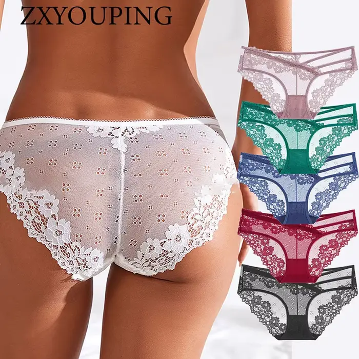 Sexy čipkové nohavičky pre ženy, nohavičky s nízkym pásom, módny remienok, duté priehľadné nohavičky pre ženy, slipy, plus veľkosť spodnej bielizne, sex