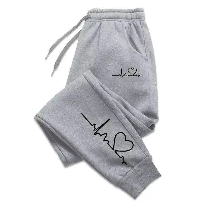 Pantalon de survêtement imprimé cœur pour femmes, pantalon de Fitness décontracté de haute qualité, 