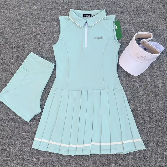 Golfové šaty bez rukávov pre dievčatá Junior štýl Športové antibakteriálne polyester pre jarné letné špeciálne príležitosti