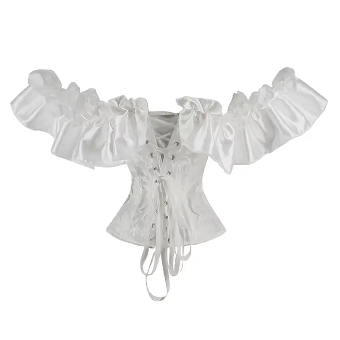 Bustier de soutien pour femmes sexy et vintage avec volants pour occasions spéciales comme Halloween, Carnaval et Mariage