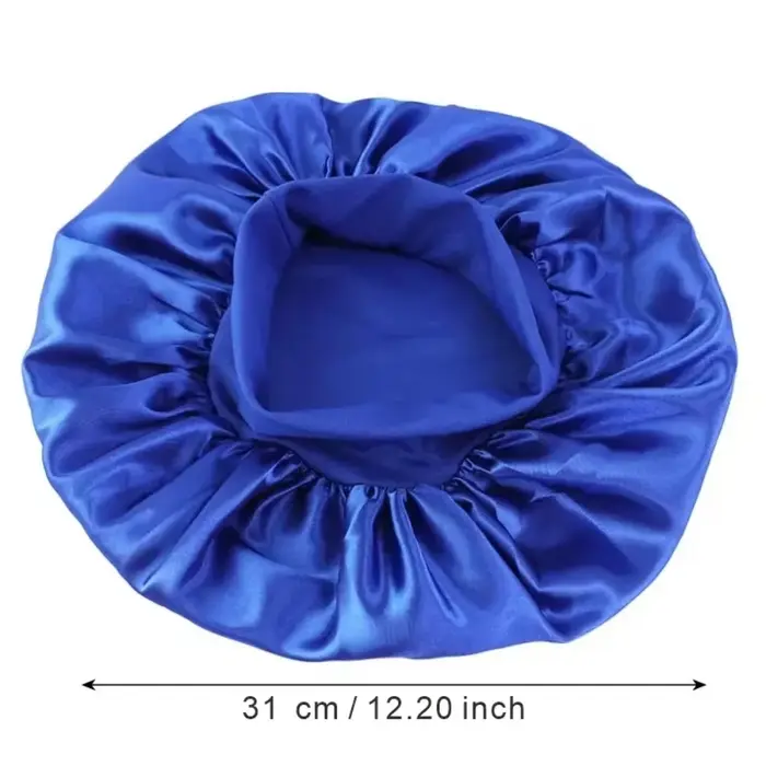 Chapeau de couchage en Satin solide à haute élasticité, 1 pièce, Bonnet de soins capillaires, bonnet