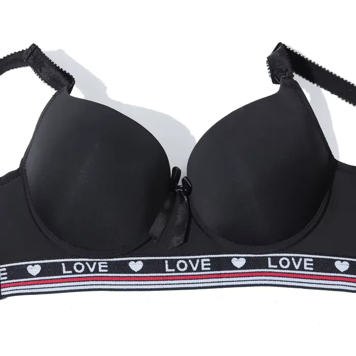 BEAUWEAR – Športová podprsenka s pruhmi a potlačou písmen