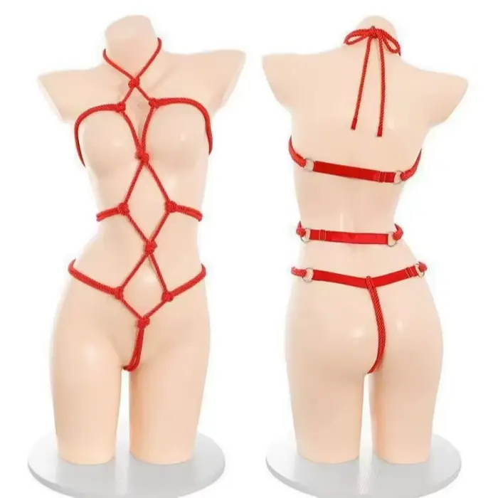 Ensemble de jeu de rôle sexy pour femme : Combinaison de prisonnière, Lingerie sexy, Bodystockings à