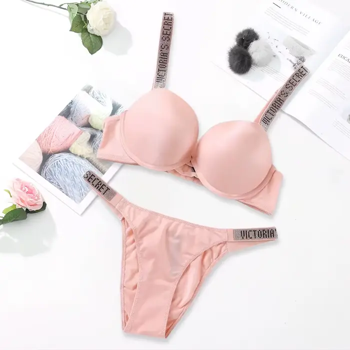 Set Victoria's Secret push-up podprsenka a nohavičky pre ženy každodenné elegantné sexy intímne spodná bielizeň špeciálne príležitosti
