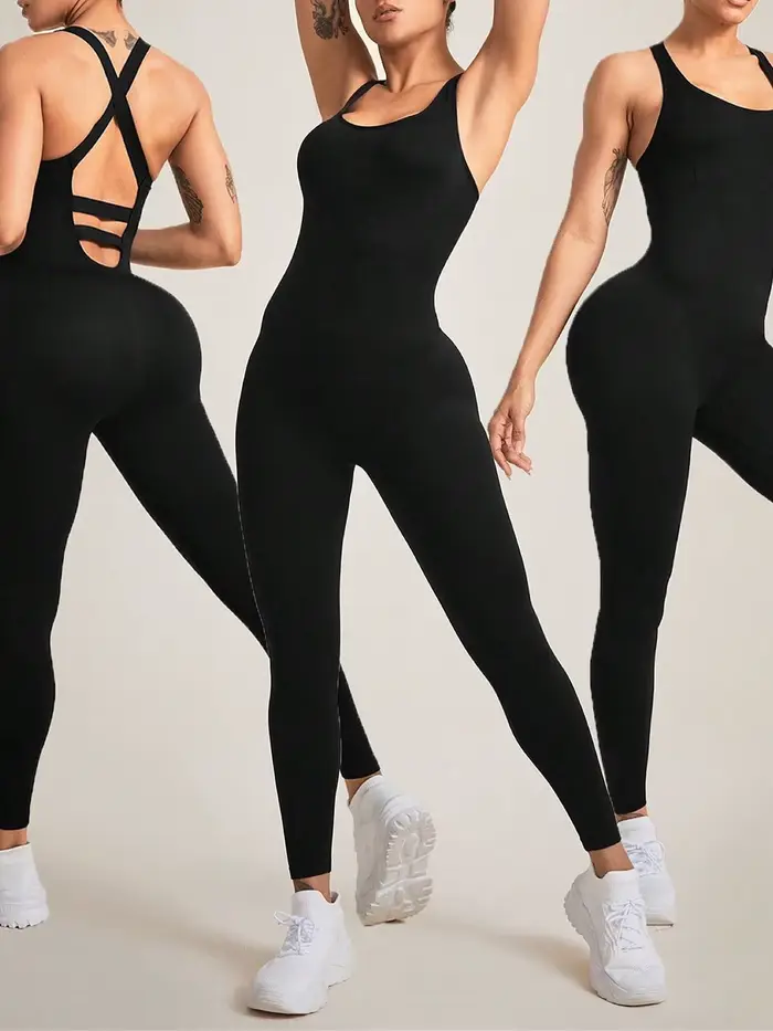 Športová polyamidová a elastanová kombinéza pre ženy, elegantná a pohodlná pre fyzické aktivity a voľný čas