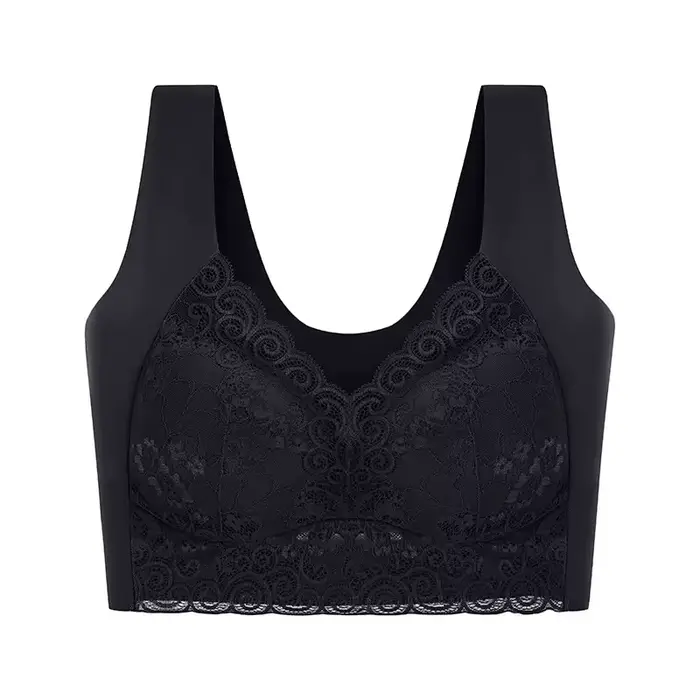 Femmes beau dos soutien-gorge grande taille gros Mm soutien-gorge froncé et sans trace mince coton s