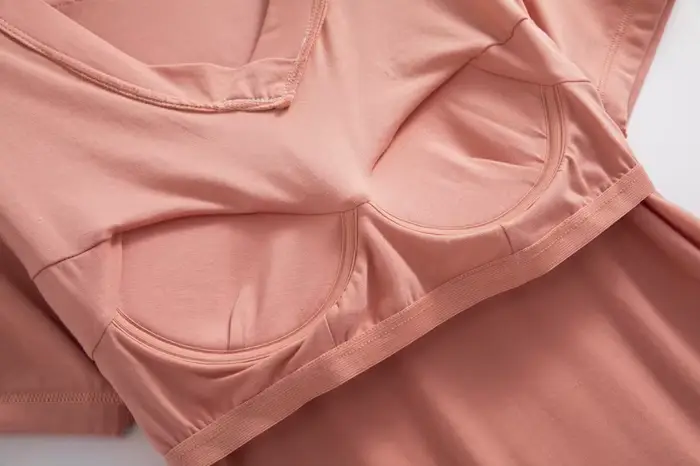 Modal Cotton Soft Night Dress Women Short Sleeve Bra Padded Casual Nightgowns Female Sleepwear For Sleeping Nightshirt M-3XL