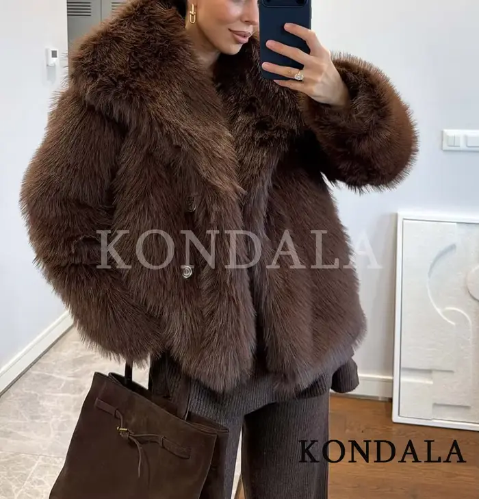 Vintage umelé kožušiny Dámske Leger elegantný kabát pre špeciálne príležitosti jeseň zimné