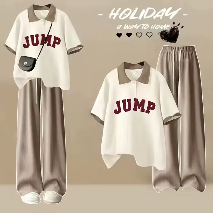 Voľné japonské polo s krátkym rukávom
