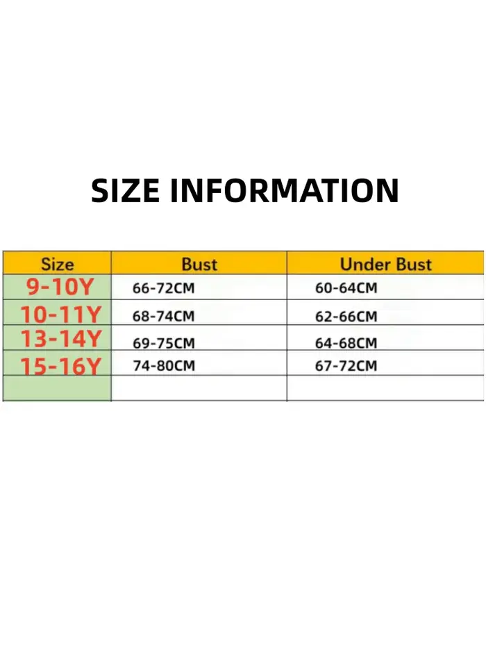 Soutien-gorge pour jeunes filles, 3 pièces, couleurs aléatoires, sous-vêtements pour filles, soutien