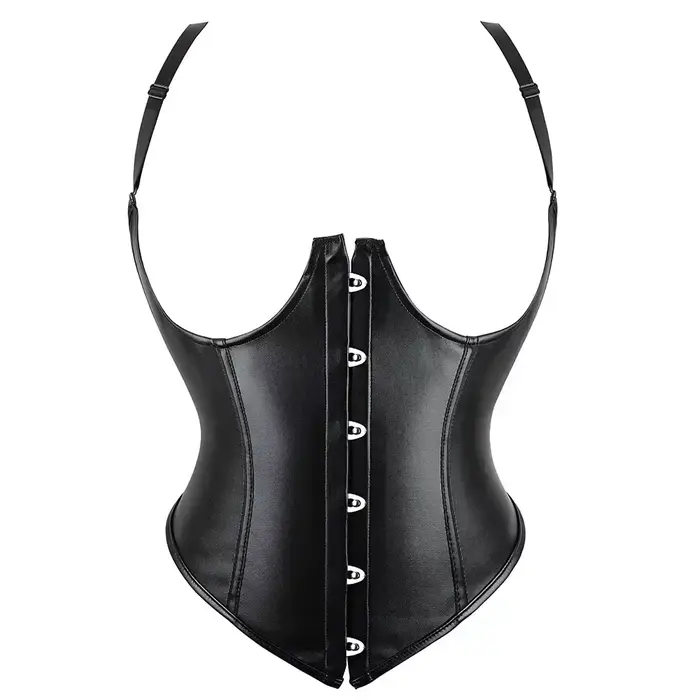 Corset sous-poitrine sexy en cuir Steampunk, Bustier Push-Up avec bretelles Punk, Top sculptant, Gil