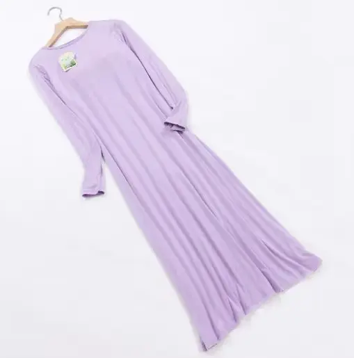 nuisette en coton modal et elastane élégante pour femmes taille m-xlxxl printemps col rond sans décoration basique nocturne chambre erotique occasionnelle