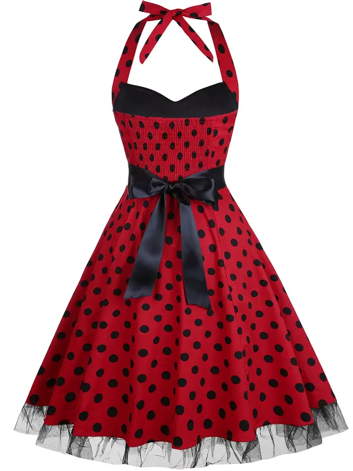 Dámske vintage šaty v štýle Hepburn