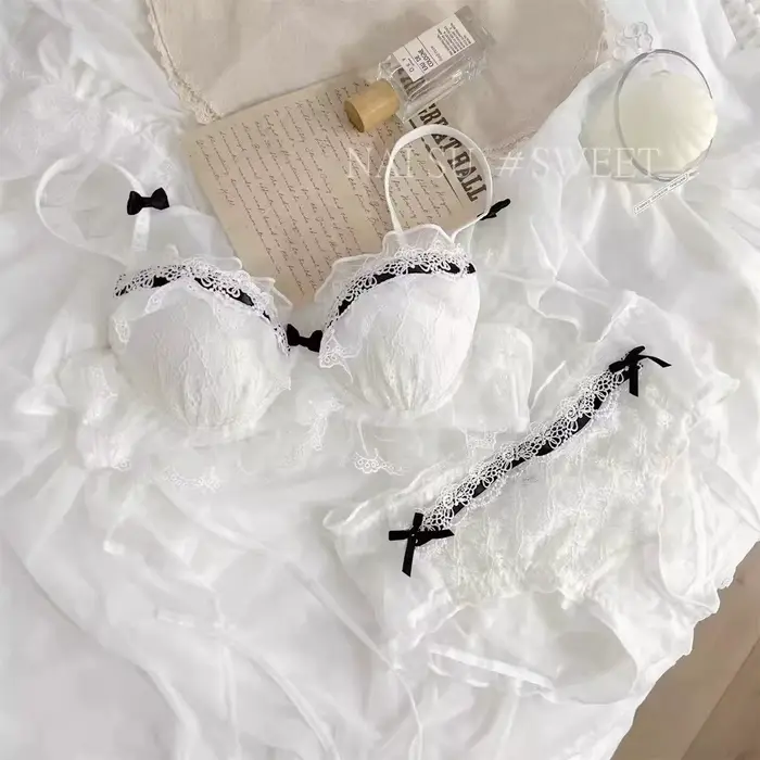 Sexy Lolita podprsenka set pre malé prsia bez drôtu