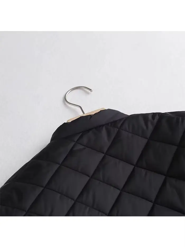 YENKYE – veste de vol matelassée surdimensionnée pour femme, manteau d'extérieur Vintage noir à manc