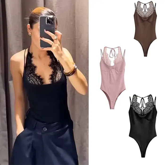 body Sexy Polyester vysoký pás čipka pre večery kluby špeciálne príležitosti