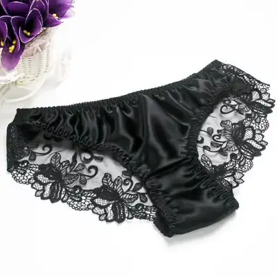 Pure injLingerie-Slip en dentelle pour femme, vêtements de scène physiologique, pas de document natu